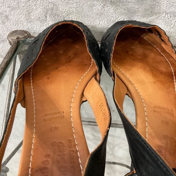 Spring Step DELORSE Shoes Black Leather Flats Sandals Women's 40/US 9 - Picture 13 of 13